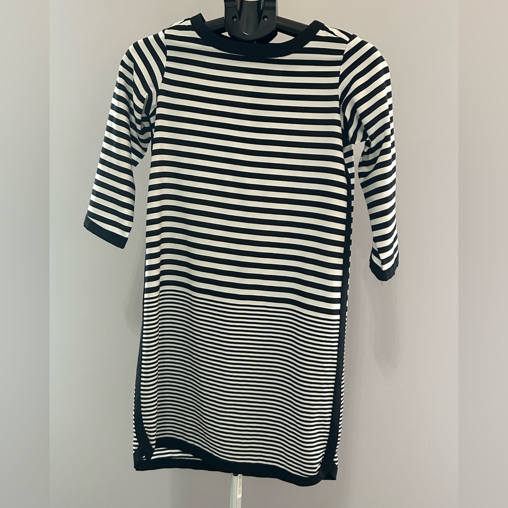 Memo Black and White Striped Dress